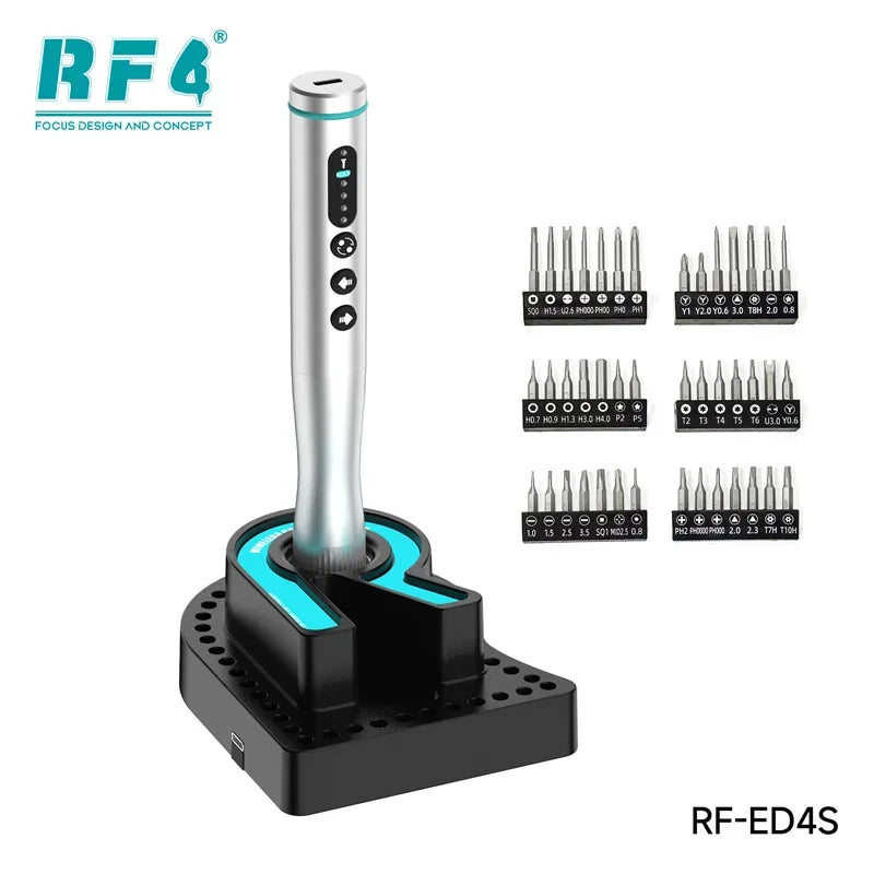 RF4 RF-ED4/RF-ED4S Electric Screwdriver Set with Four Torque Level Dual Rotary USB Rechargeable Hand Drill Repair Power Tool