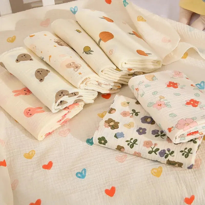 Multi-Purpose Cotton Muslin Newborn Baby Swaddle Blanket For Mother And Baby