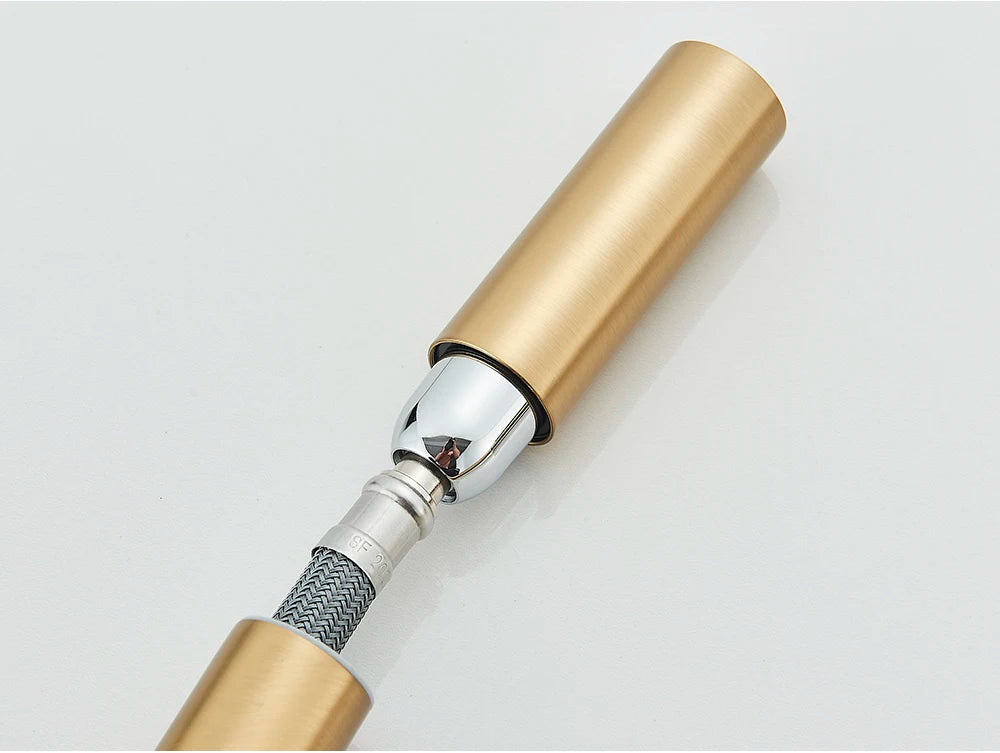2-Mode Swivel Gold Brass Water Filter Kitchen Faucet