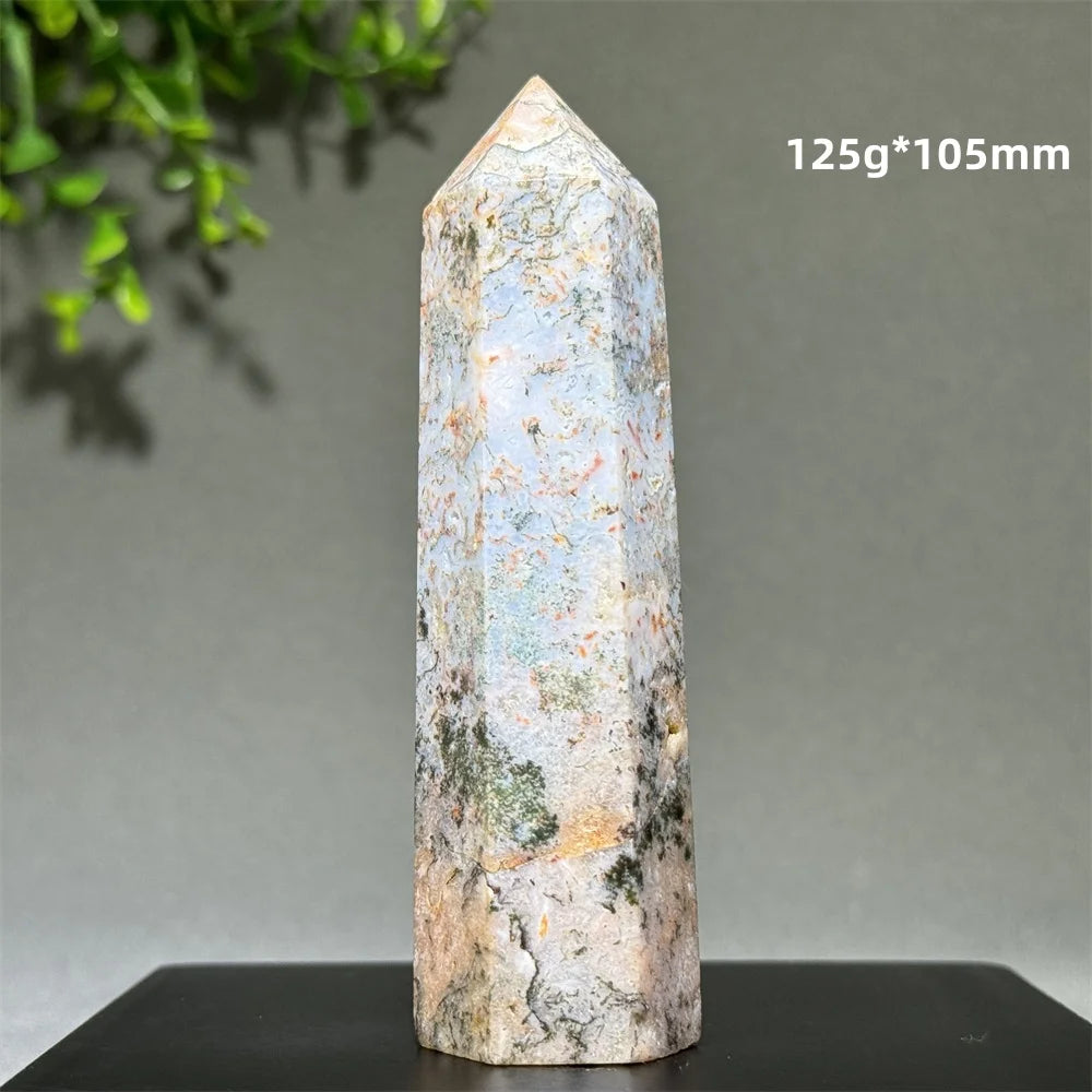 Đũa Thạch Anh Rêu Tự Nhiên - Thiền Định & Trang Trí Nhà