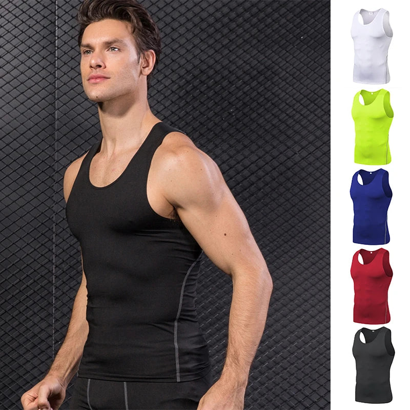 Men's Quick Dry Sleeveless Stretch Breathable Gym Shirt