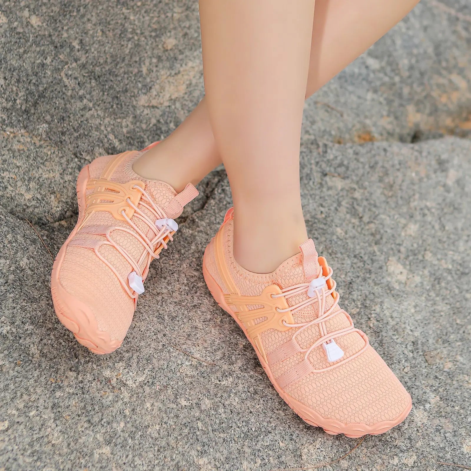 Giày Bơi Lội Trẻ Em Nữ 5 Ngón Lưới Thoáng Sắc Màu