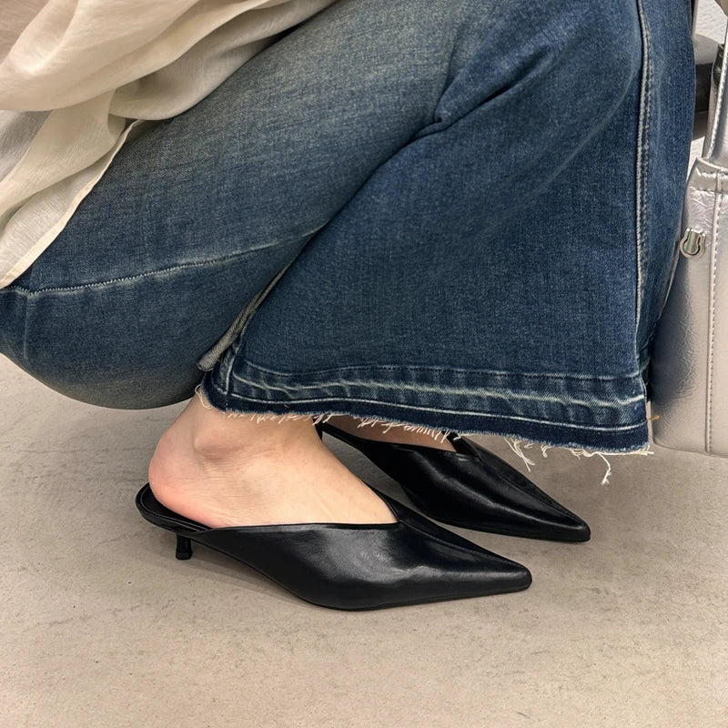 Dép Mũi Nhọn Nữ Thời Trang SUOJAILUN 2024 Mới