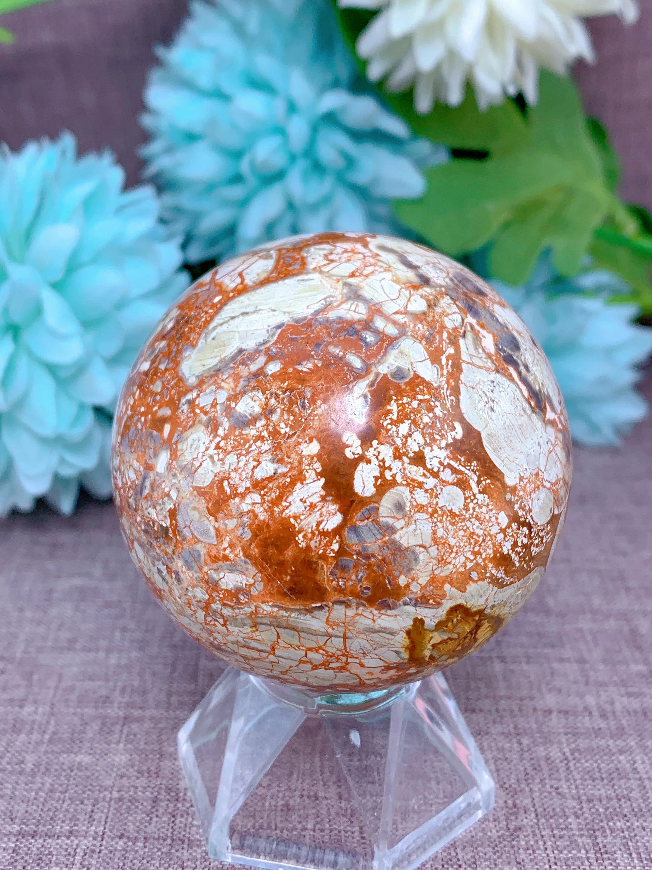 ###Orange Quartz Ball - Decoration &amp; Healing Meditation