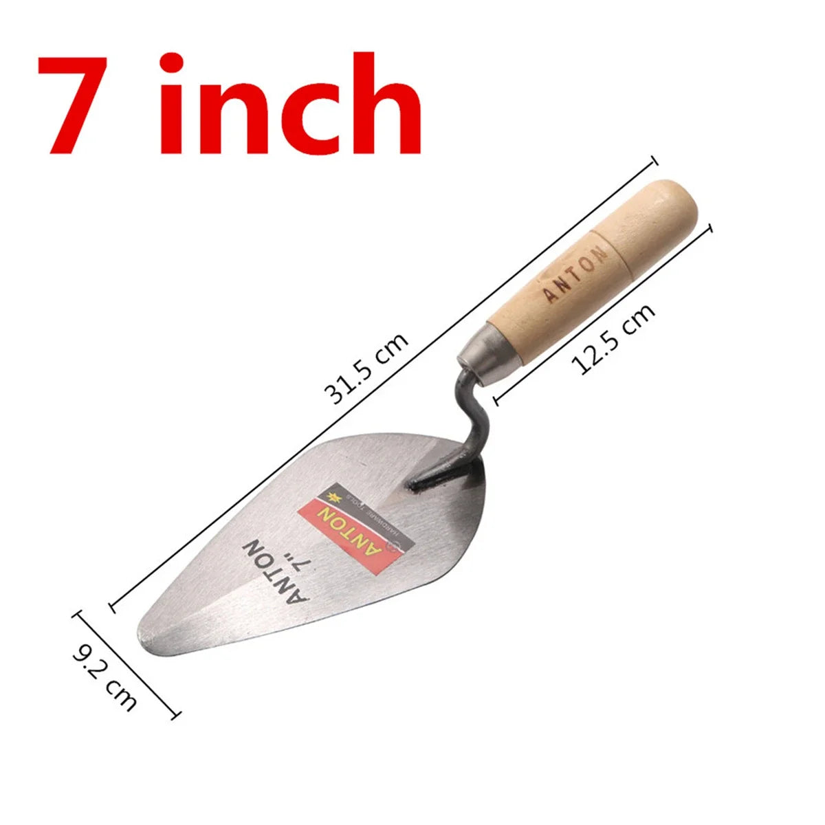 Carbon Steel Plastering Trowel 6 inch 7 inch Pointed Bricklaying Knife Round Wooden Handle Trowel Wall Brick Trowel Mason Tools