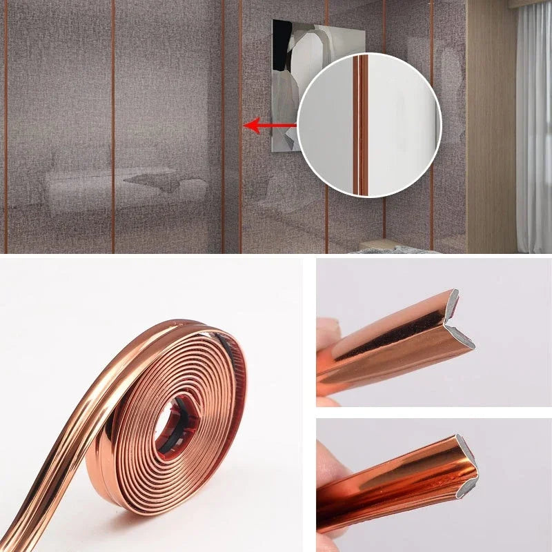 2M Self-Adhesive Wall Corner Molding Trim Tape table edge protector PVC anti-collision strip Waterproof Tile Beauty Seam Sticker