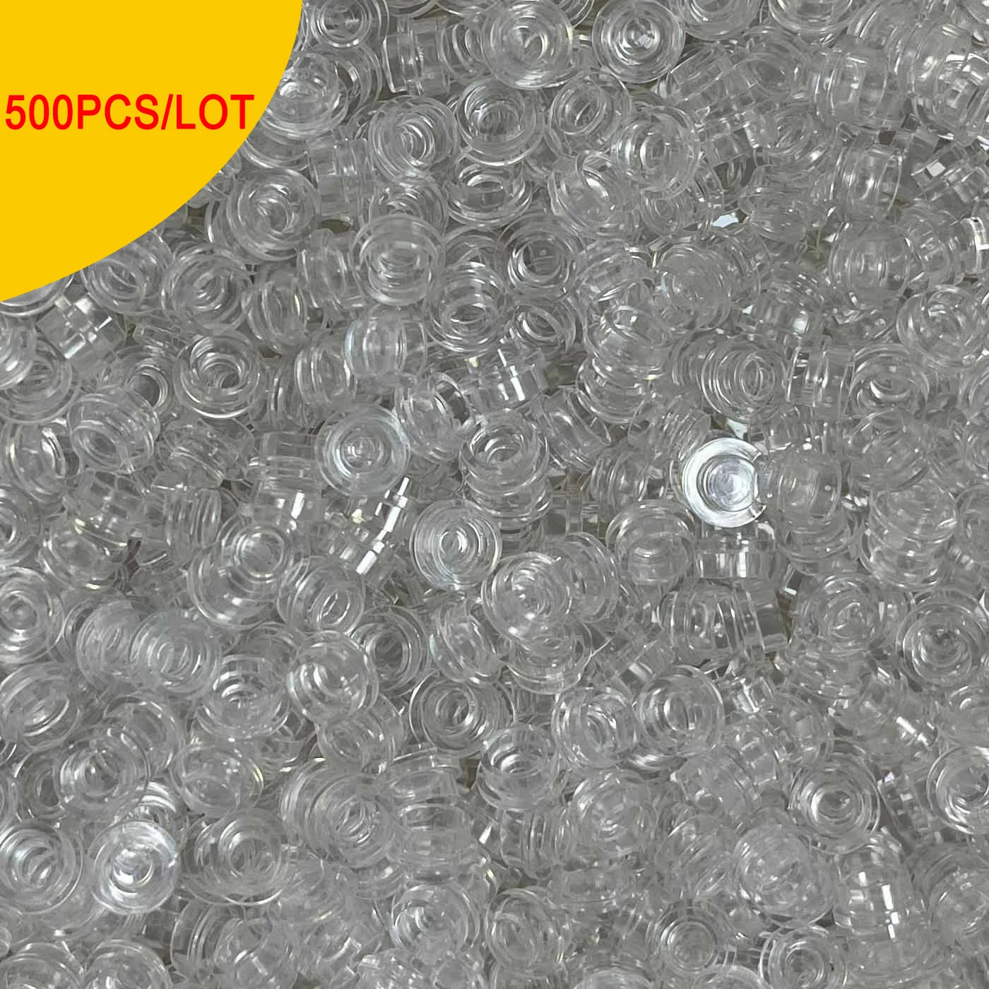 500PCS/LOT MOC Small Bricks 6141 Plate 1x1 Round Transparent Building Blocks Ocean Seascape Seawater Parts DIY Toys