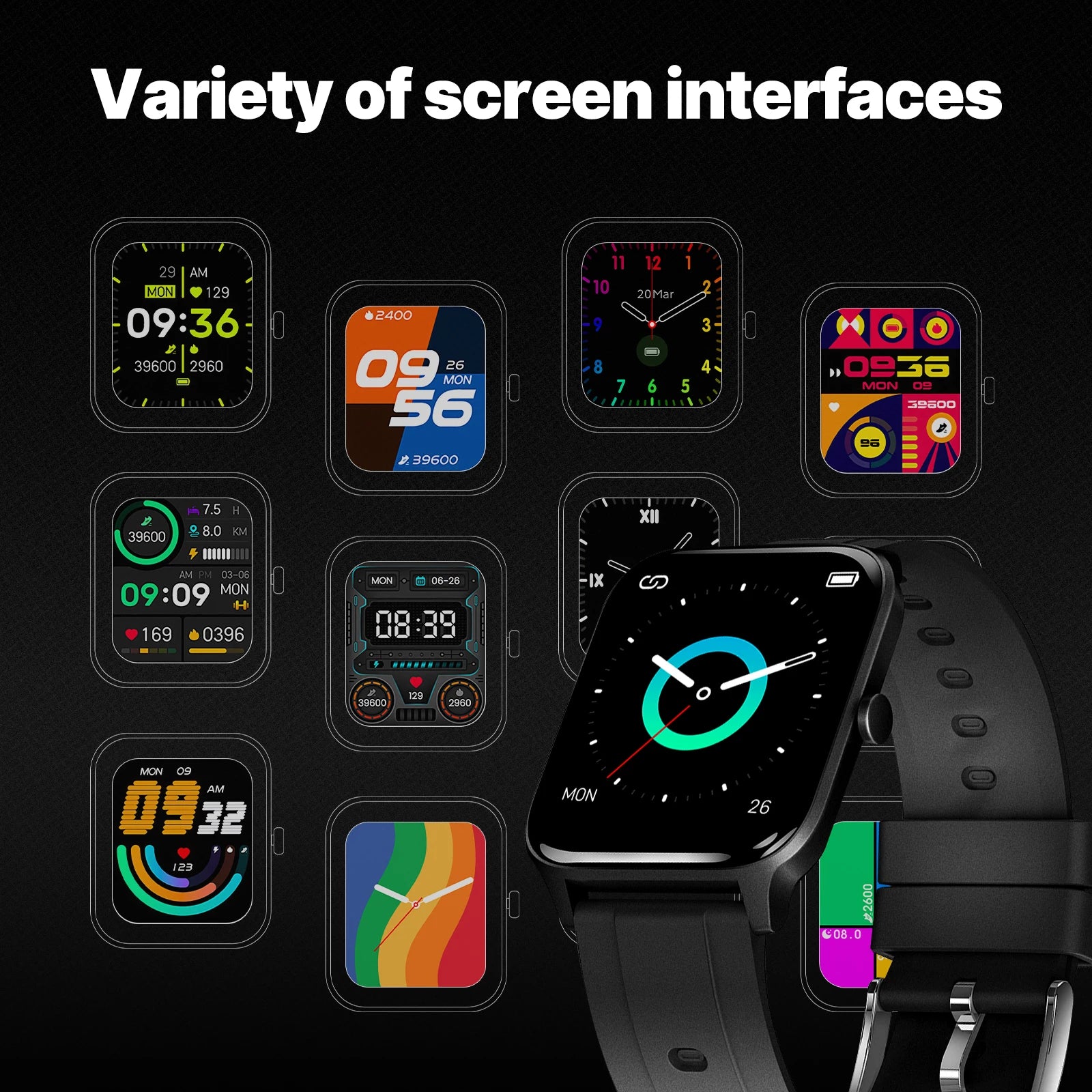 Đồng Hồ Thông Minh MOES Alexa, Chống Nước, Đo Sức Khỏe