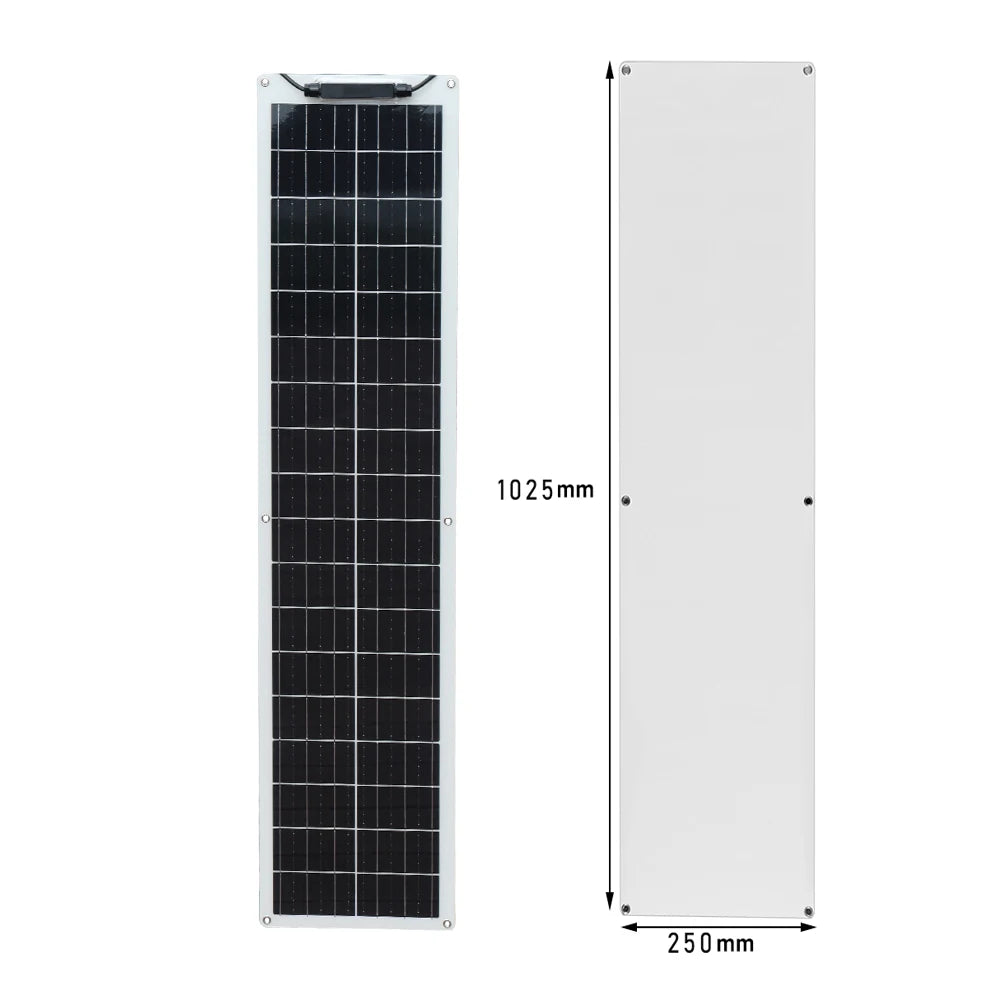 50W 100W Flexible Solar Panel Kit 12V Battery Charger Monocrystalline Cell Solar System Module For Home Camping Car RV Boat