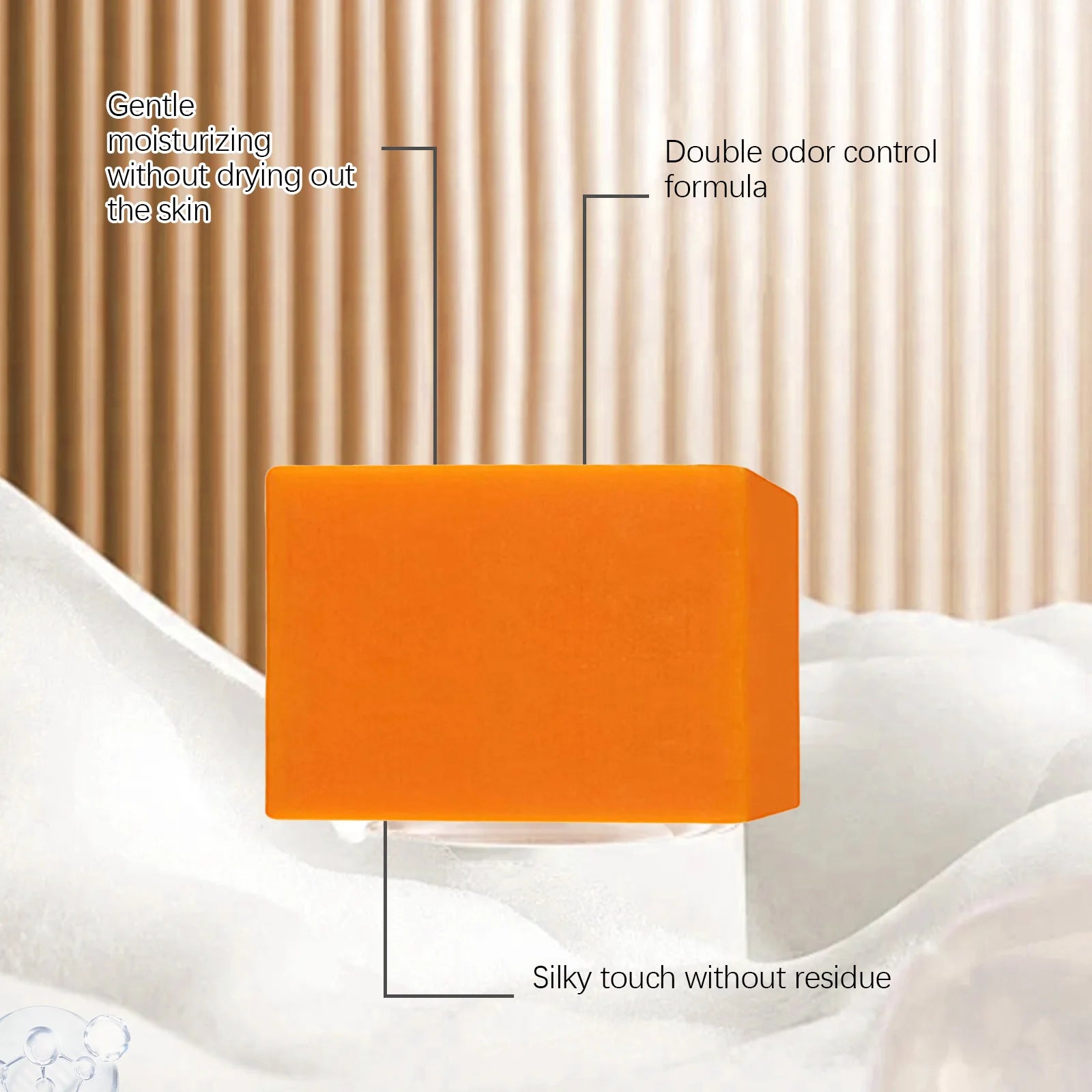 OceAura Persimmon Body Wash Moisturizing Skin Cleaning Smooth Soft Body Odor Remover Bath Products Exfoliating Shower Gel 100ml