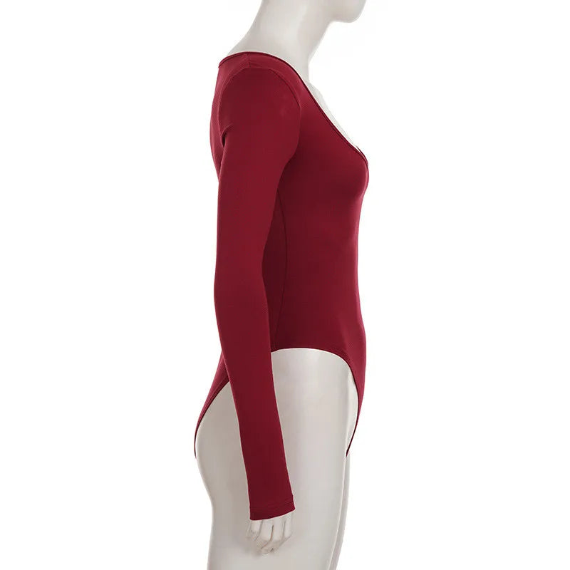 Bodysuit Đỏ Gợi Cảm SheStyle - Thời Trang Thu Đông 2025 - Daisan Mart