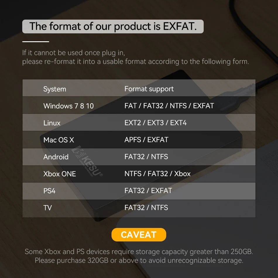 2TB/1TB/500GB USB 2.5 Portable Hard Drive for Computer