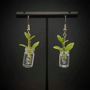 House Plant Clipping Earrings House Plant Jewelry jar earrings nickel free jewelry lover gifts plant gifts y2k Halloween Jewelry