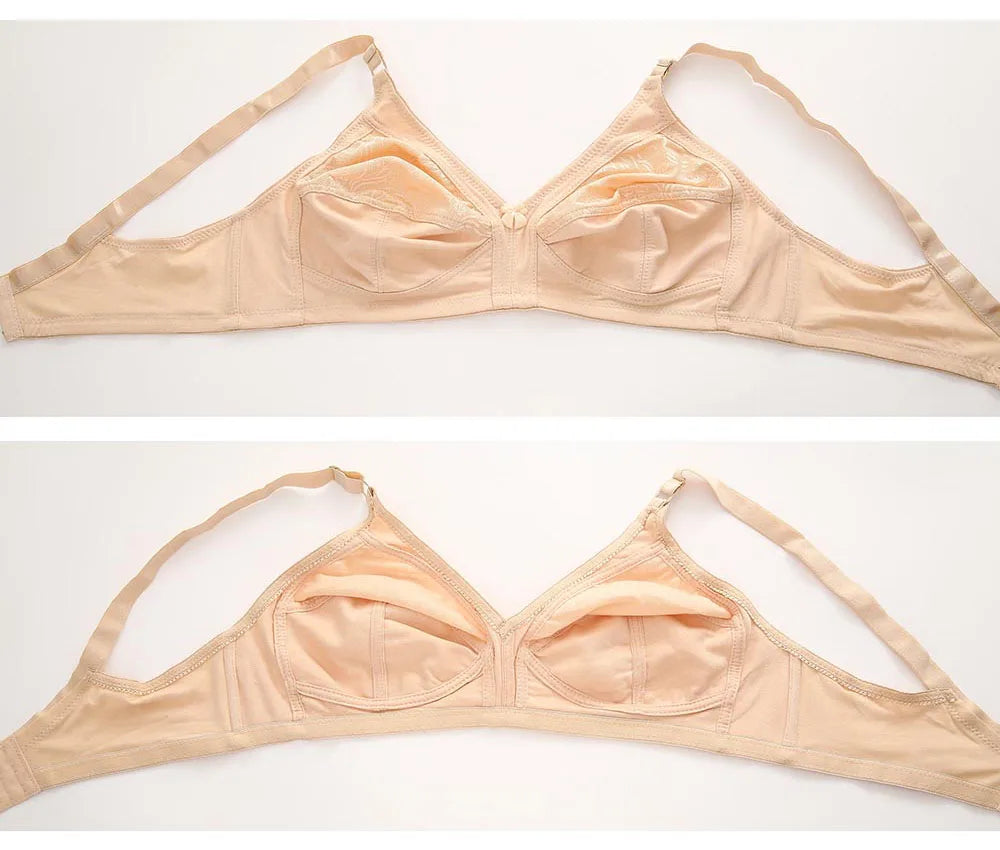 Sexy lace bra without underwire to lift bust for women in large size