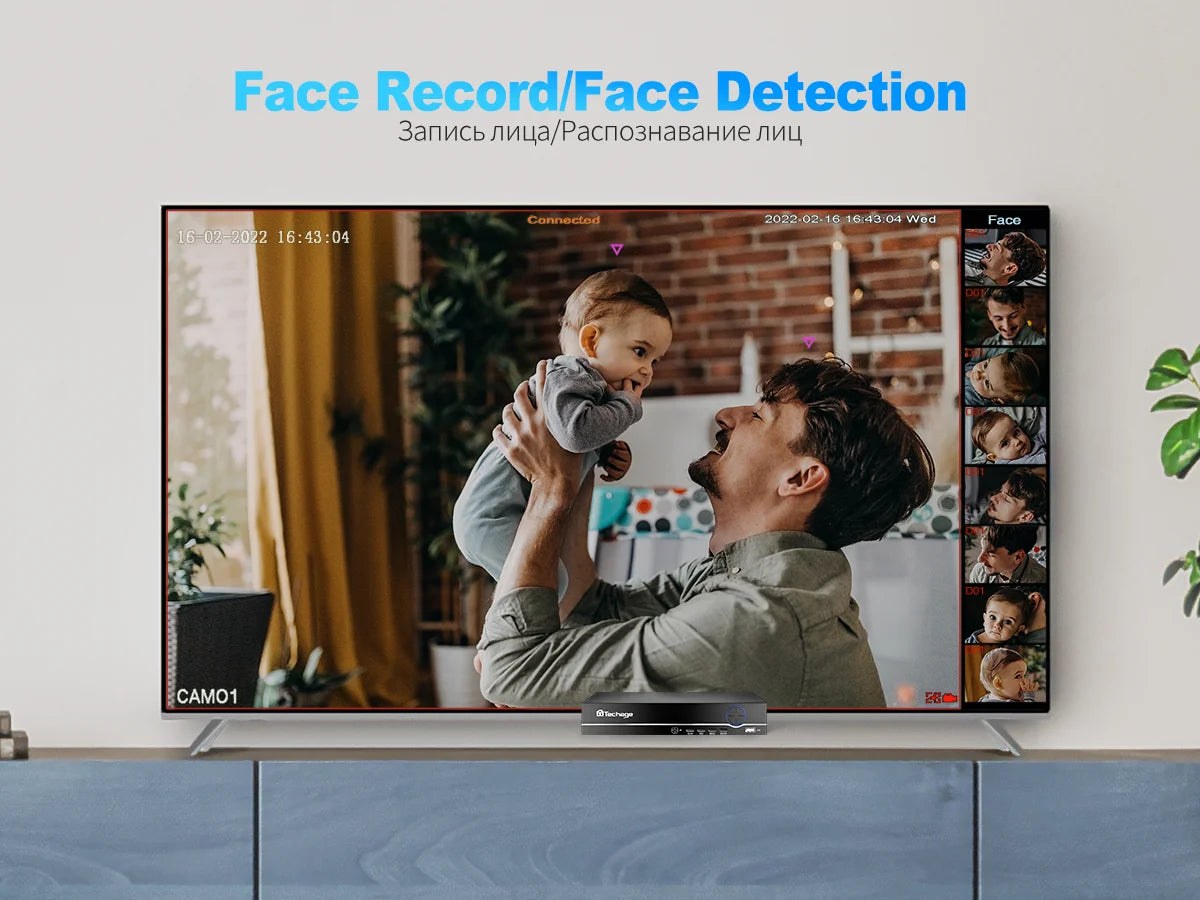 Techage H.265 4MP 5MP Adapter 48V POE Adapter Video IPC P2P CCTV Video