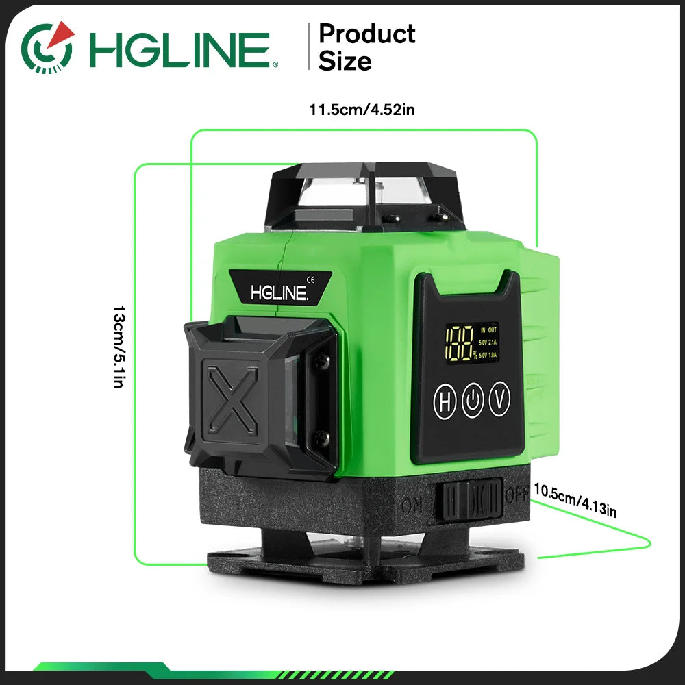 Máy Cân Mực Laser 16 Tia 4D HGLINE Siêu Pin - Daisan Mart