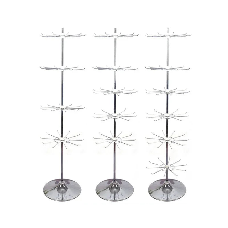 Silver Rotating Shelf for Displaying Jewelry &amp; Accessories 50cm