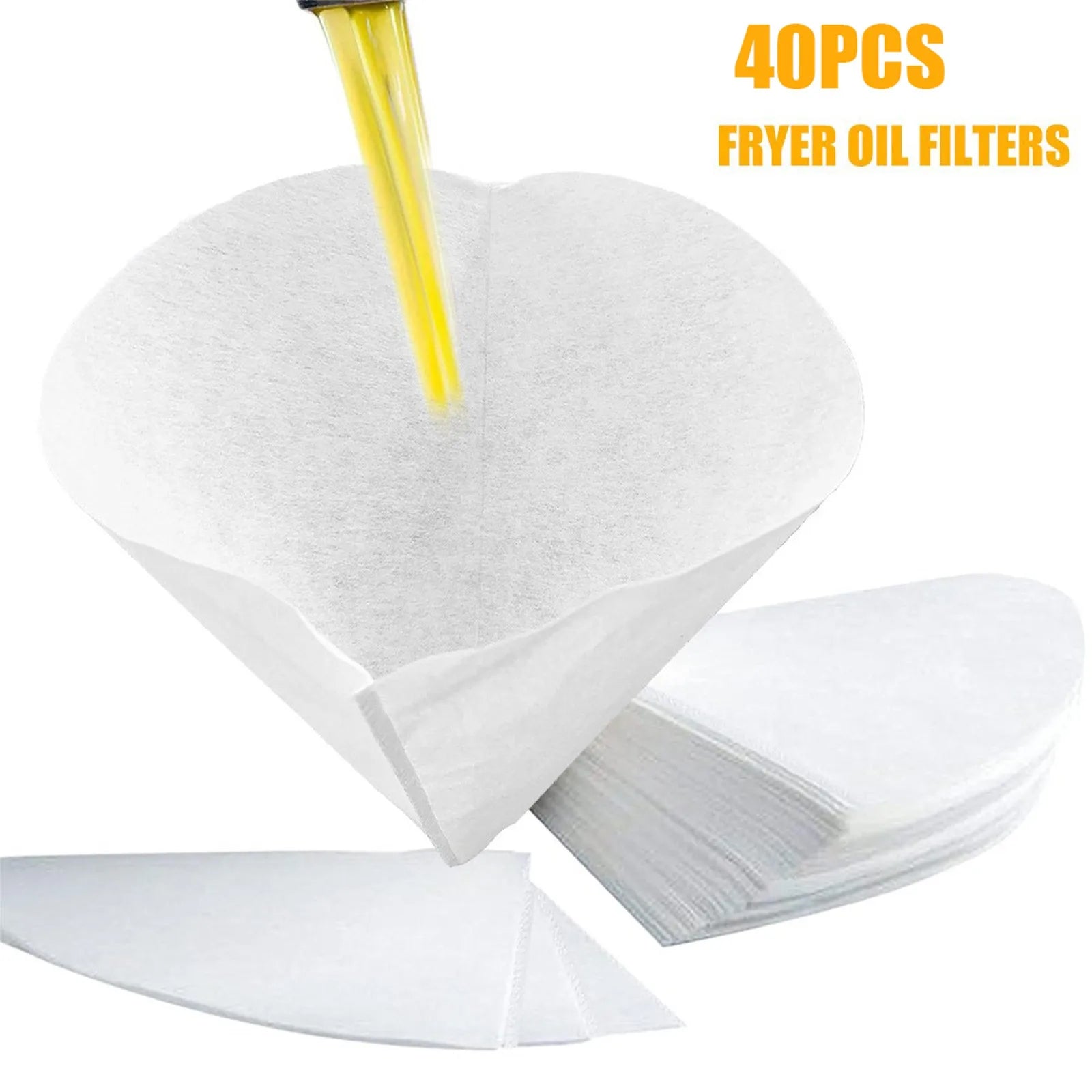 Set of 40 Non-woven Frying Oil Filters for Kitchens &amp; Restaurants