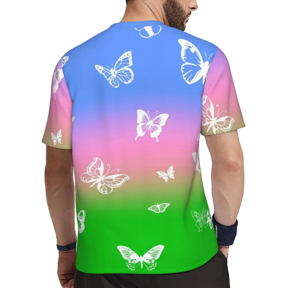 Áo Thun Nam Ombre Tím Hồng Thời Trang Hè Đầy Phong Cách