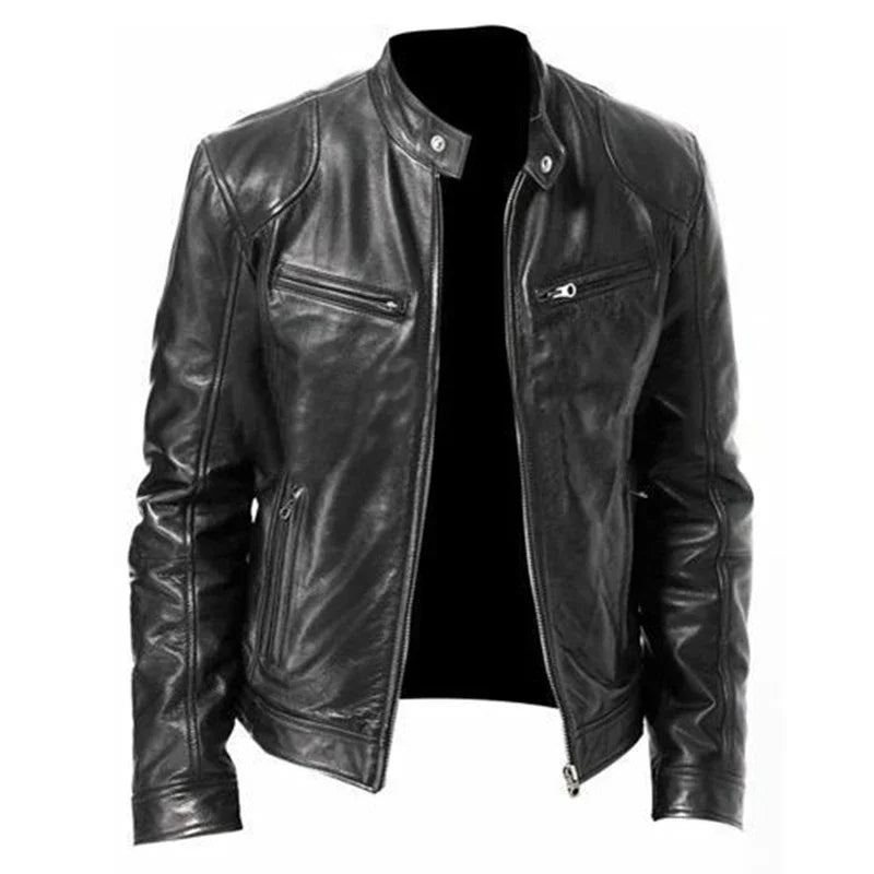 Áo Khoác Da Nam Thu Đông Phong Cách Biker Punk - Daisan Mart