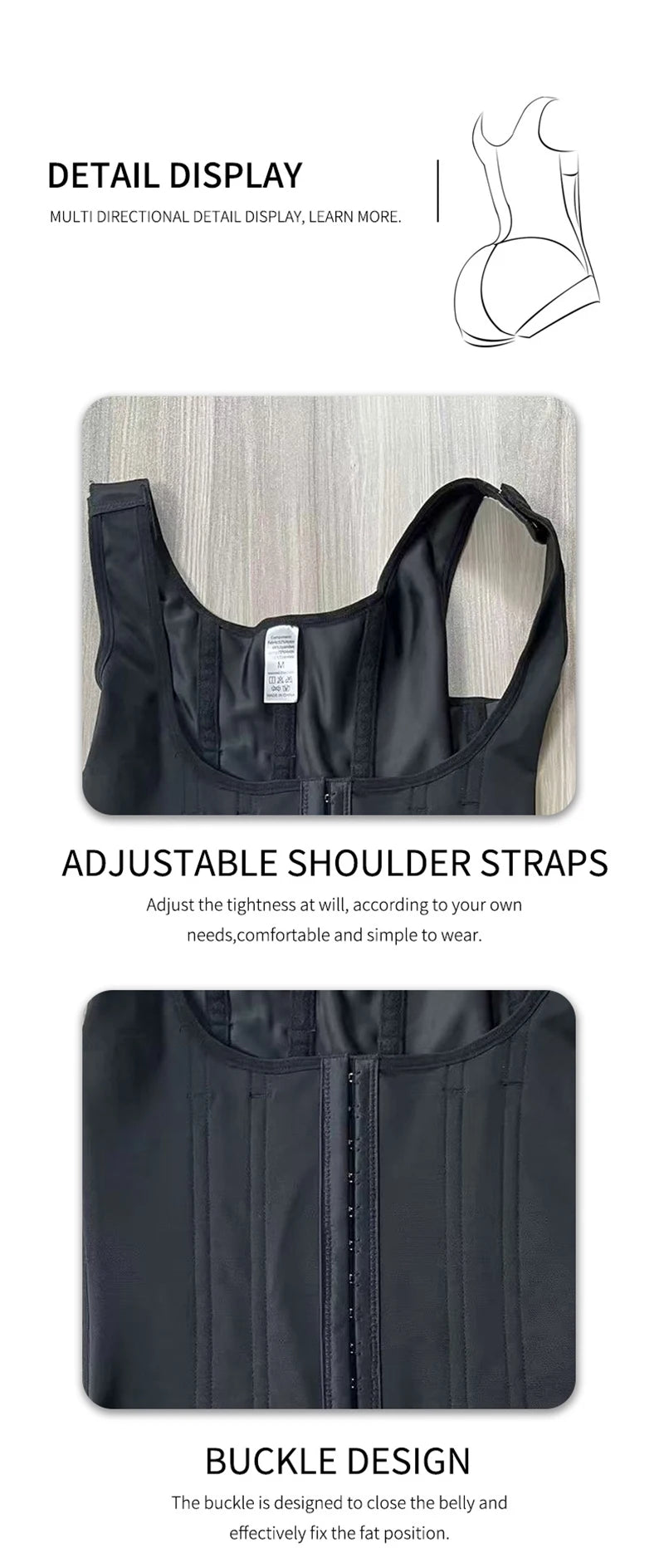 Full Body Shaper High Compression Shapewear 9 Steel Bone Waist Trainer Fajas Colombianas Girdle Corset Bodysuits Underwear Strap