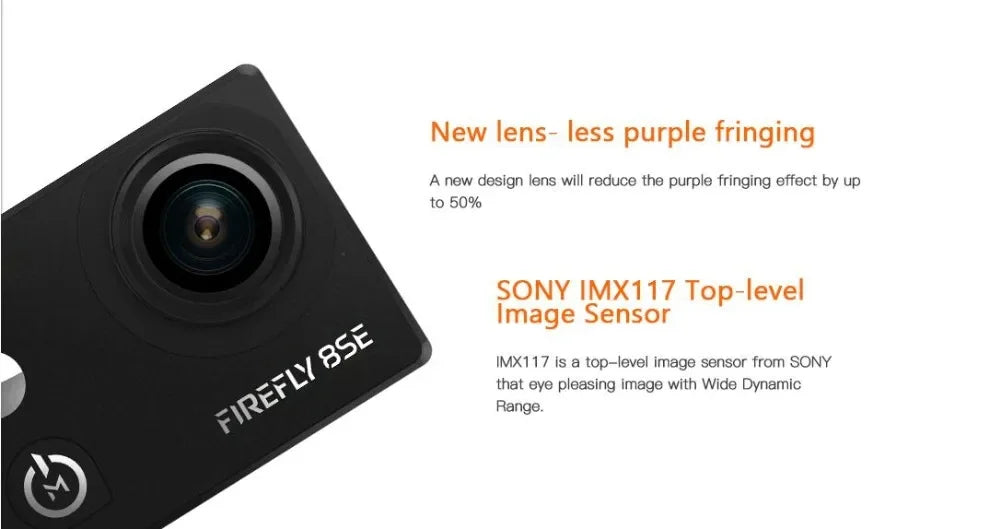 New Firefly 8SE 90° Sports Camera, Bluetooth FPV