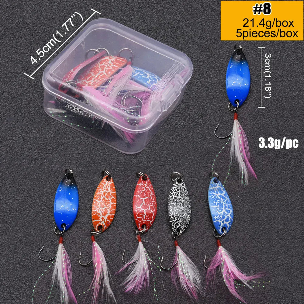 Mồi Câu Kim Loại JYJ Đa Kích Thước 3g-7g Lure Cá