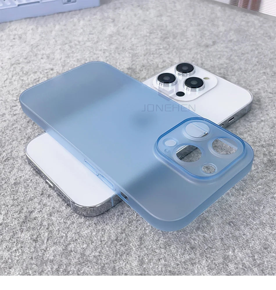 Ultra Thin 0.3mm Matte Transparent iPhone 17-16 Case
