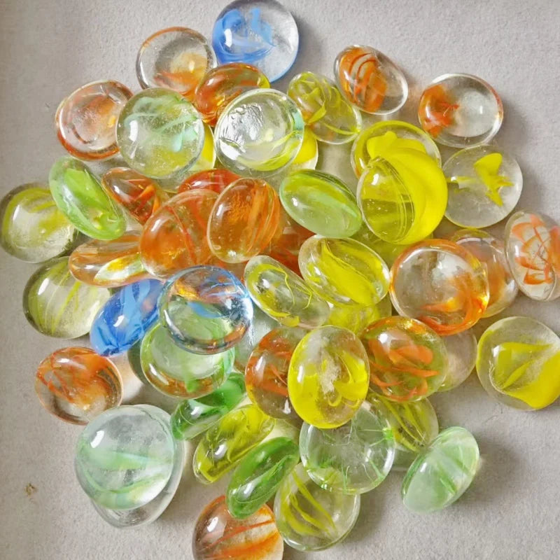 DIY Multicolored Round Glass Mosaic Beads 100g