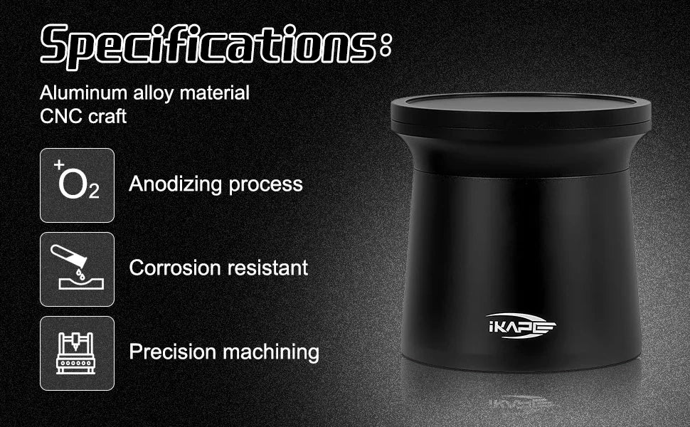 IKAPE Coffee Blind Shaker, Espresso Powder Receiver Cup, Coffee Powder Receiver Container Fits 51/54/58mm Portafilters, Silver