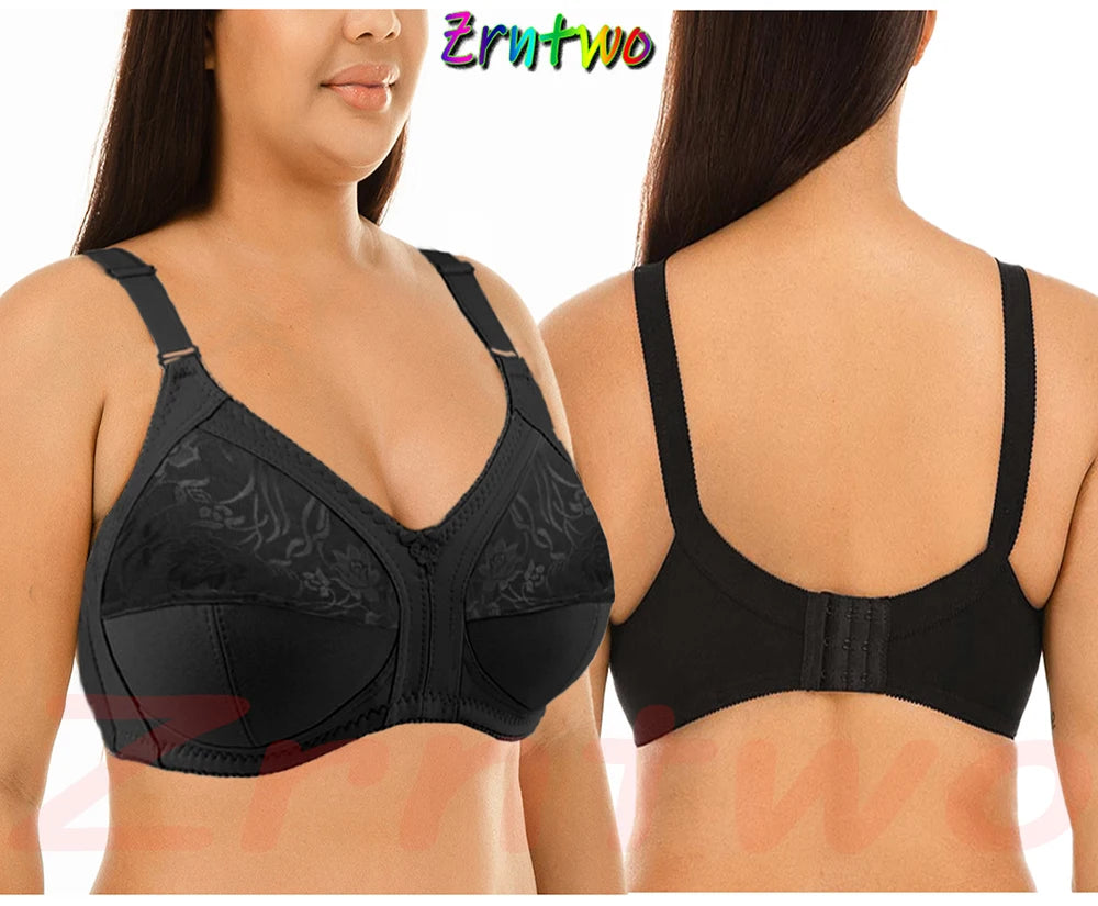 Sexy lace bra without underwire to lift bust for women in large size