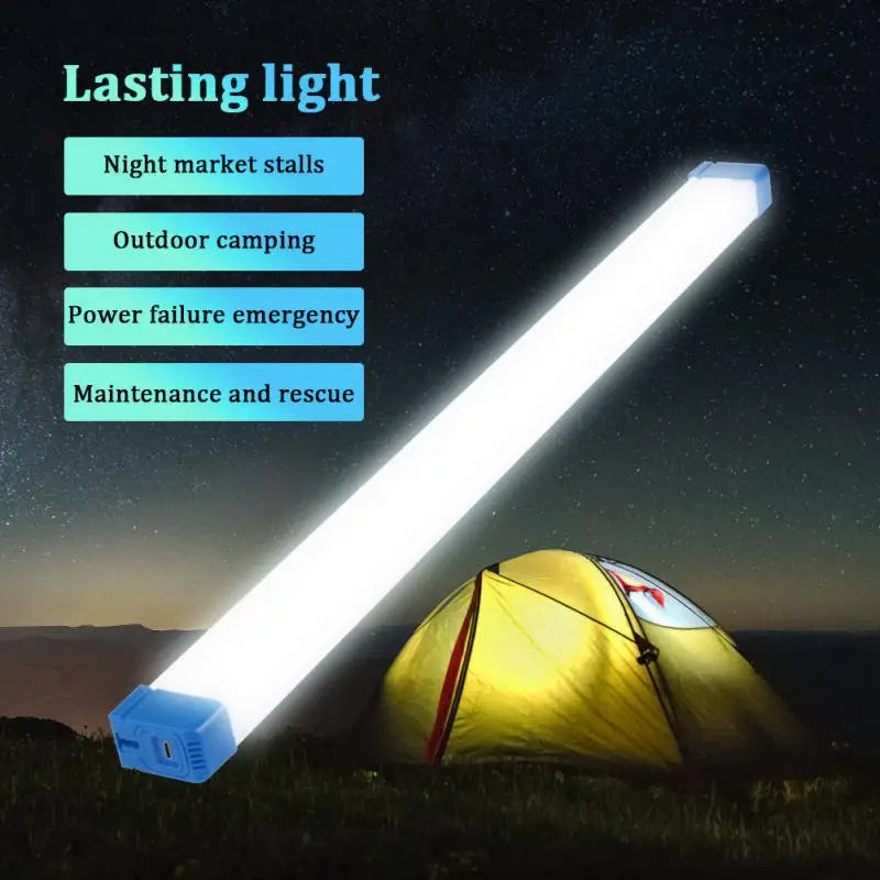50CM LED Tube Light Rechargeable with Integrated Magnet for Outdoor Use