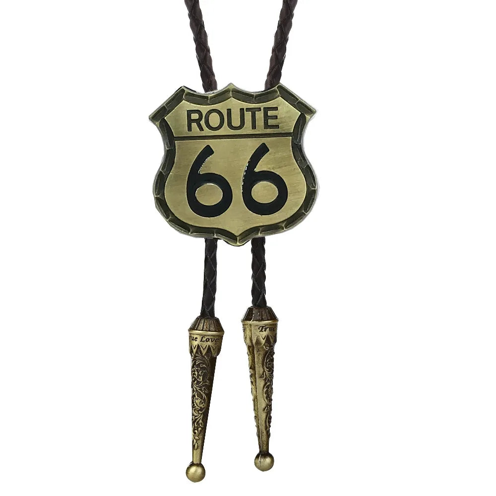 Cà vạt cao bồi Route 66 - Phụ kiện thời trang Tây Mỹ