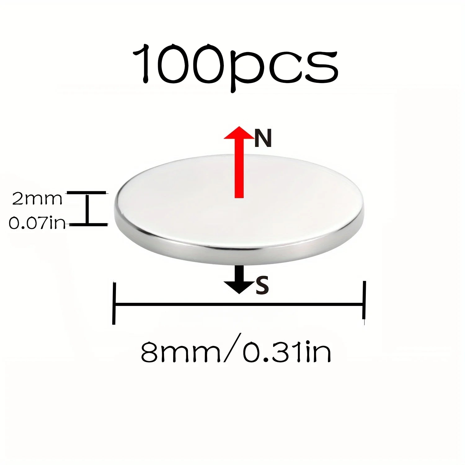 Nam Châm Tròn Đa Năng 10x2/8x2mm Dùng Cho Tủ Lạnh, Văn Phòng - Daisan Mart