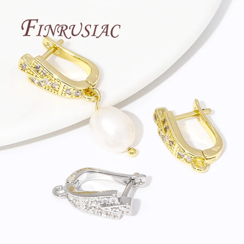 18K Gold Earring Hooks for DIY Jewelry and Accessories