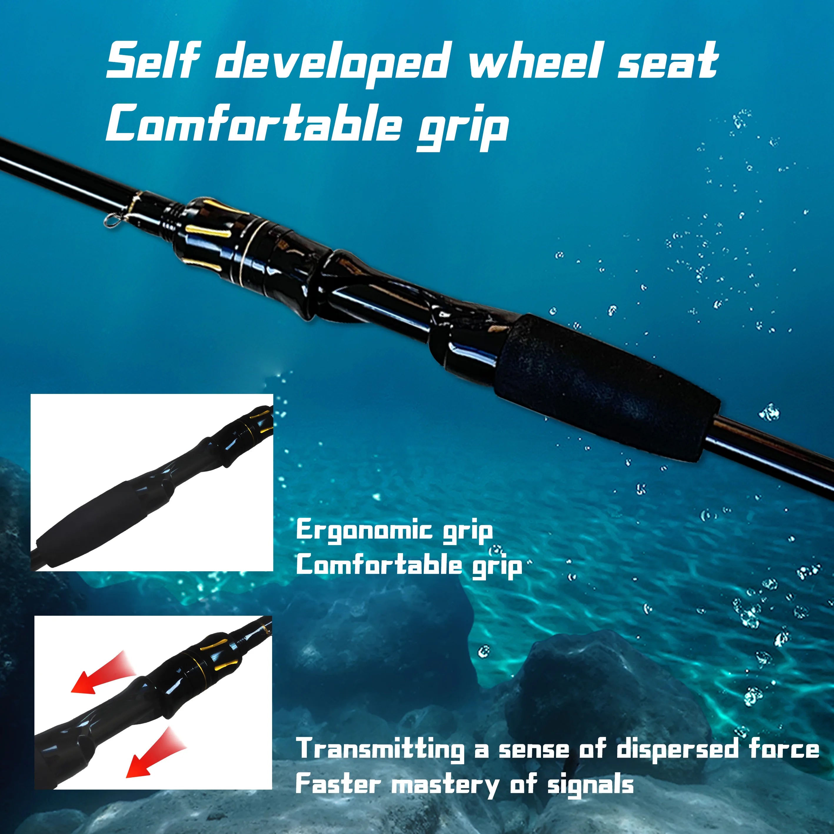 Cần Câu Feeder 3m 6 Khúc, Sơn Đen, 3 Ngọn Đổi Tông