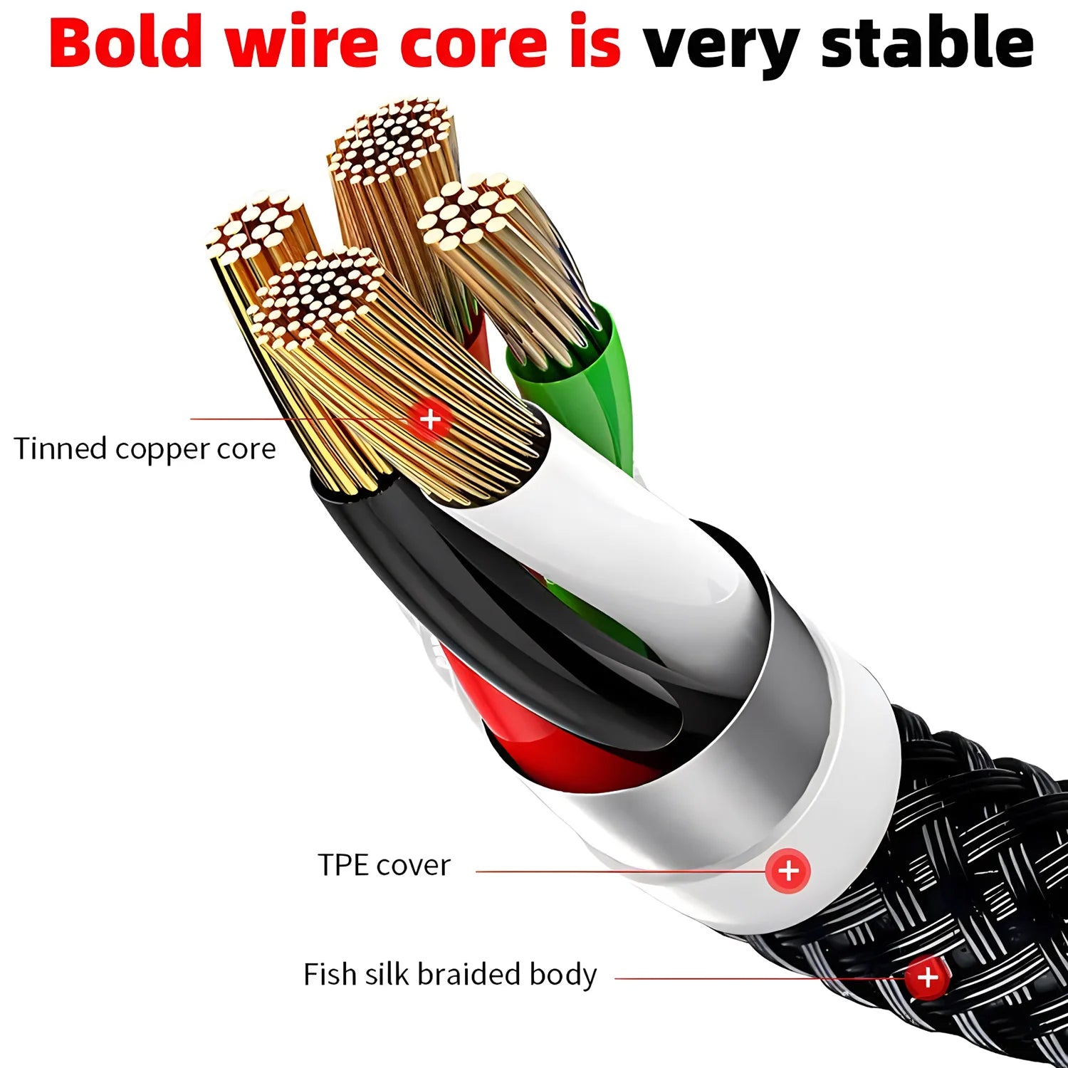 4 in 1 Multi-Function Fast Charging Cable for iPhone &amp; Android