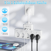 Ổ Điện Đa Năng 9-Trong-1 EU cho Phòng Khách & Bếp