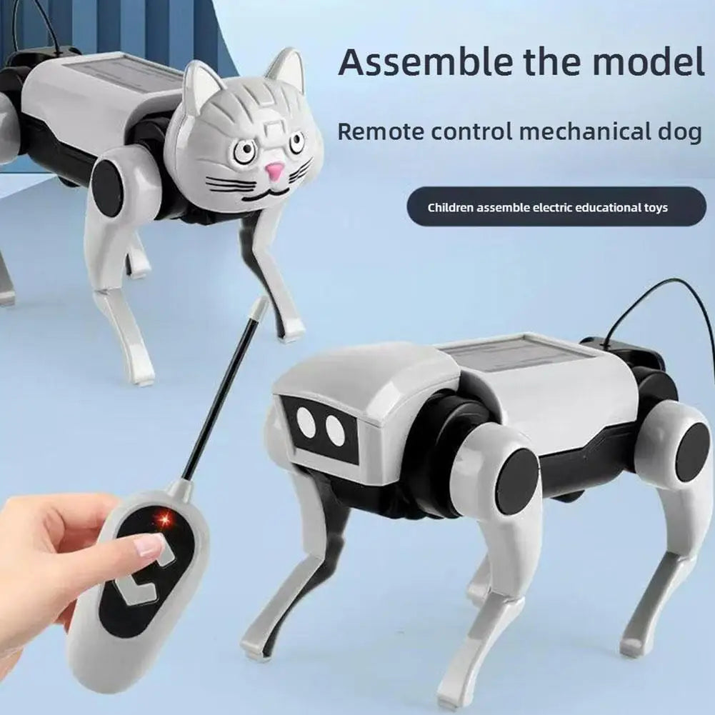 Rc Robot Children's Remote Control Mechanical Dog Toy Science Teaching Diy Assembling Model DIY Assembly Dog Rc Robot for Boys - Daisan Mart