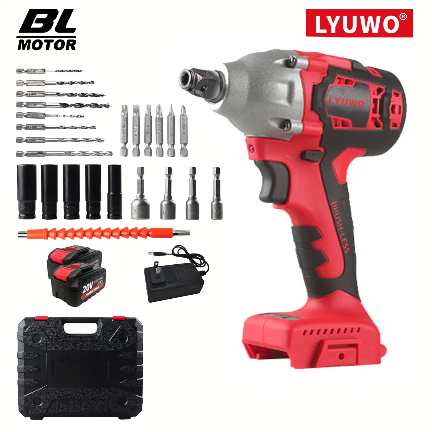 Máy vặn vít không chổi than 21V LYUWO 420N.m - Daisan Mart