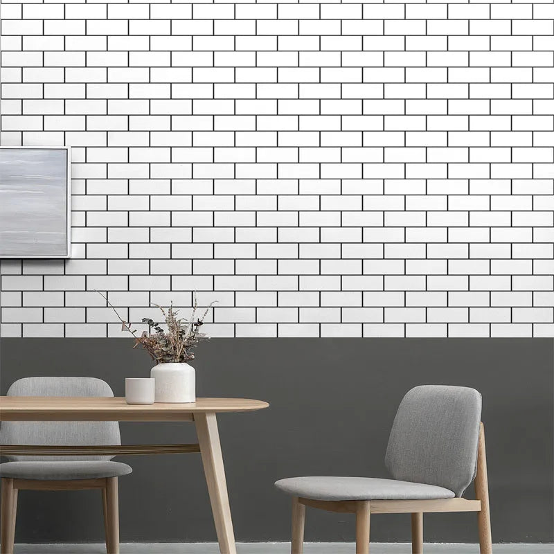 Giấy Dán Tường Chống Thấm Dầu Gạch Trắng Bếp 40cm