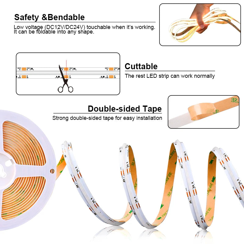 Đèn LED Dải RGBW RGBCCT 840 Bóng Siêu Sáng DC24V