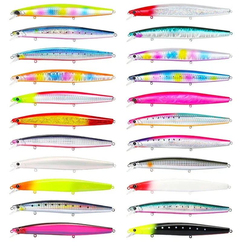 TSURINOYA Shore Fishing STINGER 173F Floating Minnow Silm Fishing Lure 173mm 37.5g Saltwater Hard Plastics Big Game Hard Bait