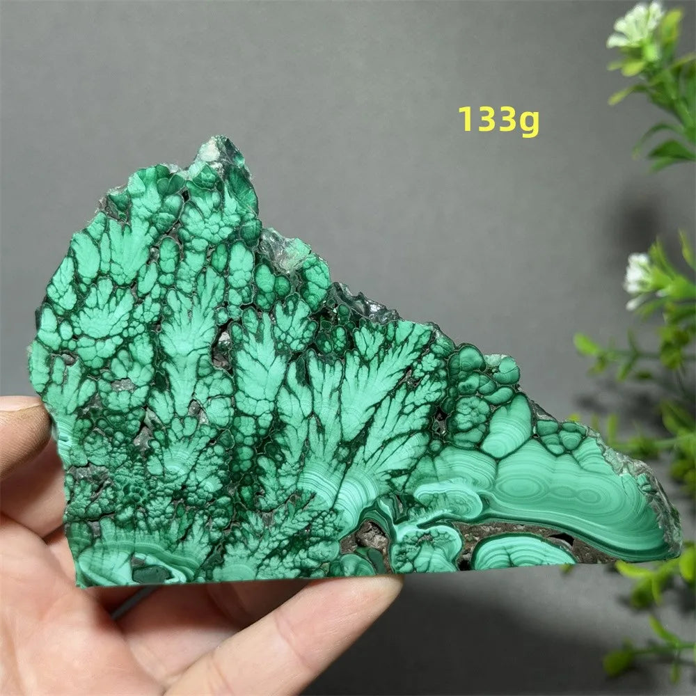 Thiên Nhiên Đá Malachite Sống Thiền Trang Trí 50cm - Daisan Mart