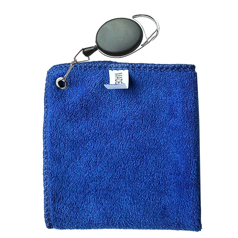 Multi-Purpose Golf Cleaning Towel with Retractable Hook - Convenient