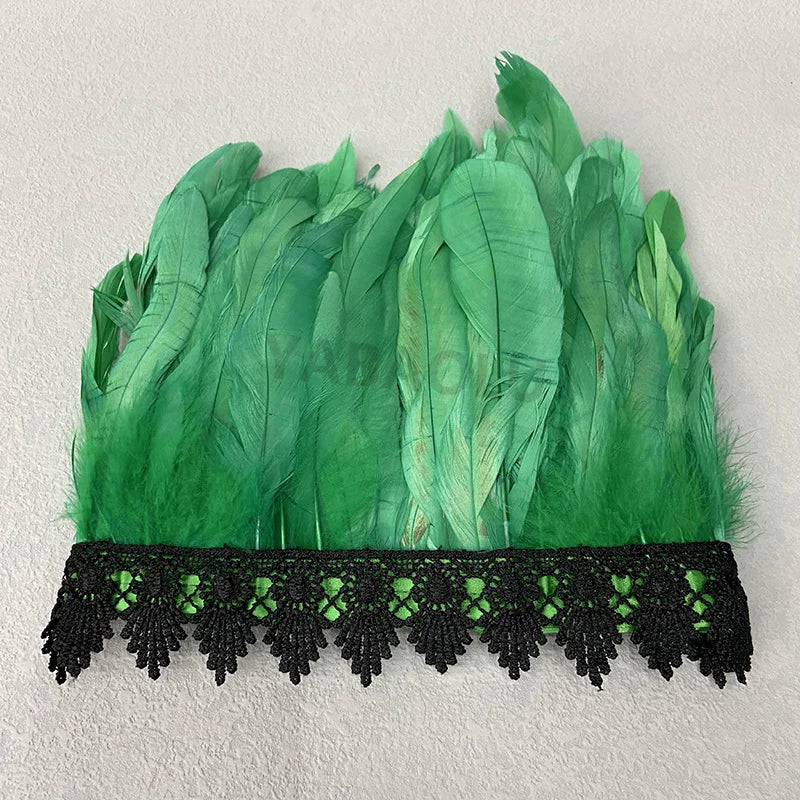 Natural Feather Sleeve Cuffs Gloves Party Cosplay Lace Wrist Cuffs Fur Sleeve Furry Accessories Carnival Stage Show Costume - Daisan Mart