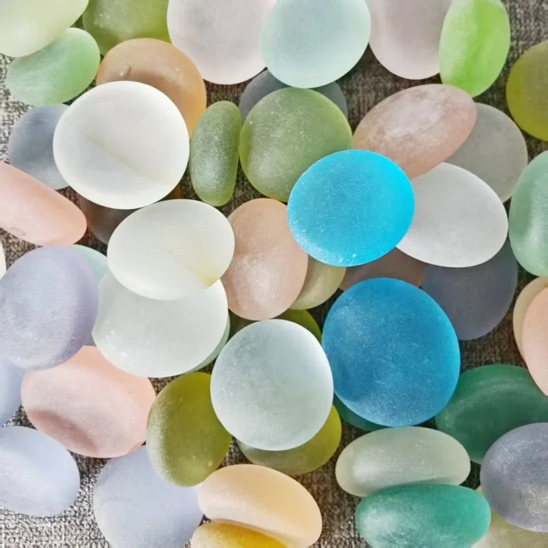 DIY Multicolored Round Glass Mosaic Beads 100g