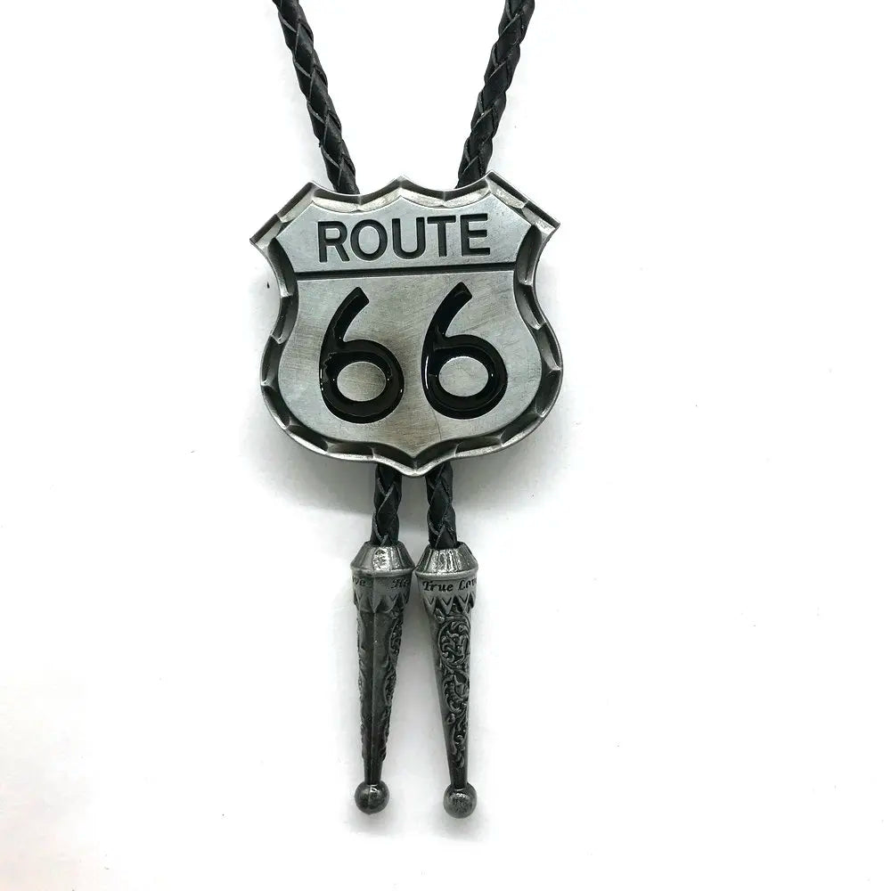 Cà vạt cao bồi Route 66 - Phụ kiện thời trang Tây Mỹ
