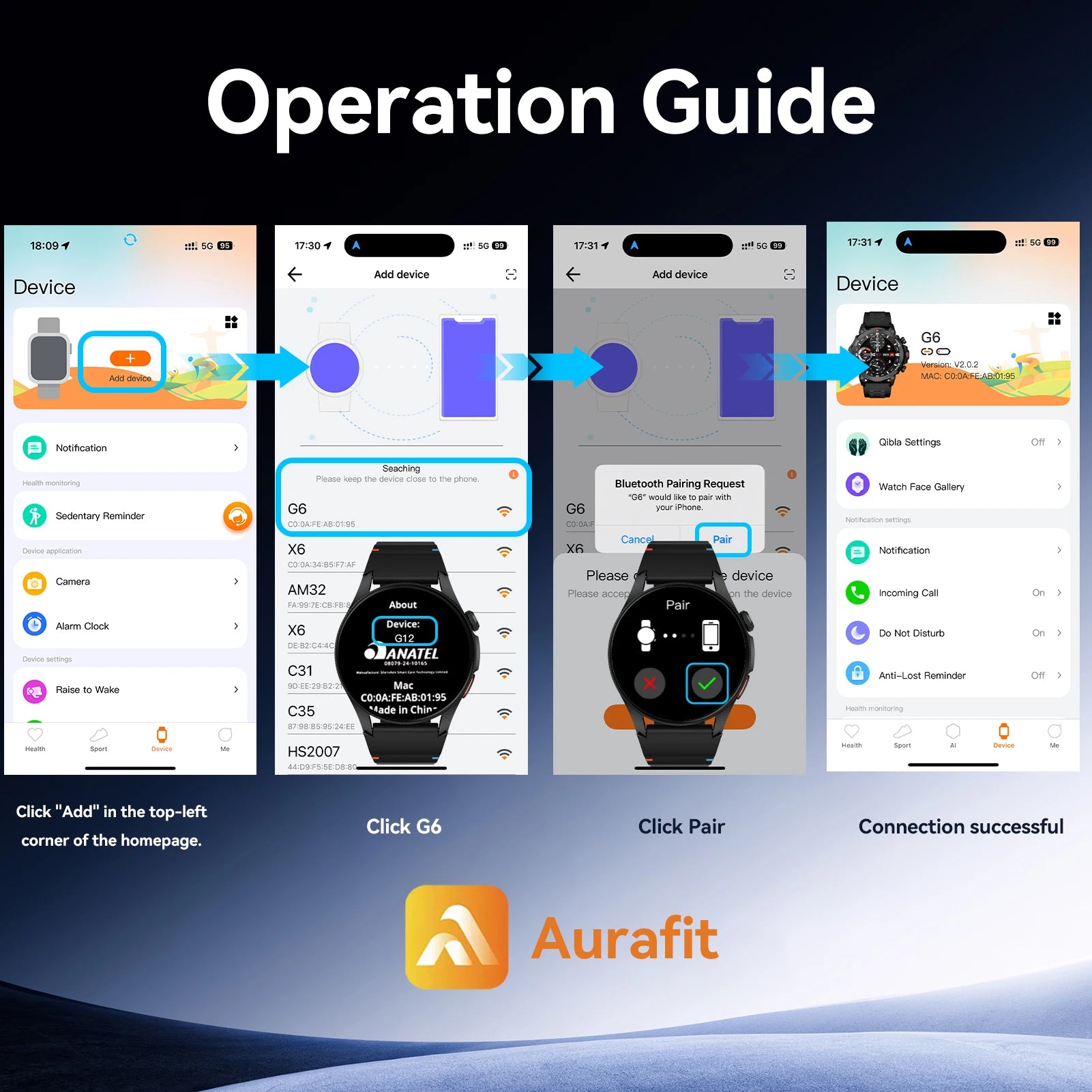 1.43" AMOLED Smartwatch Multifunction GPS 150+