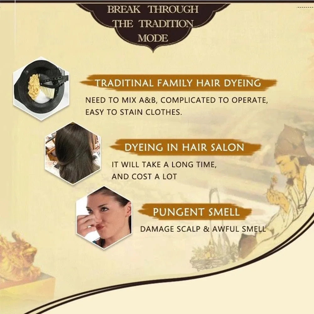 Dầu Gội Nhuộm Đen Tự Nhiên Không Hại Tóc